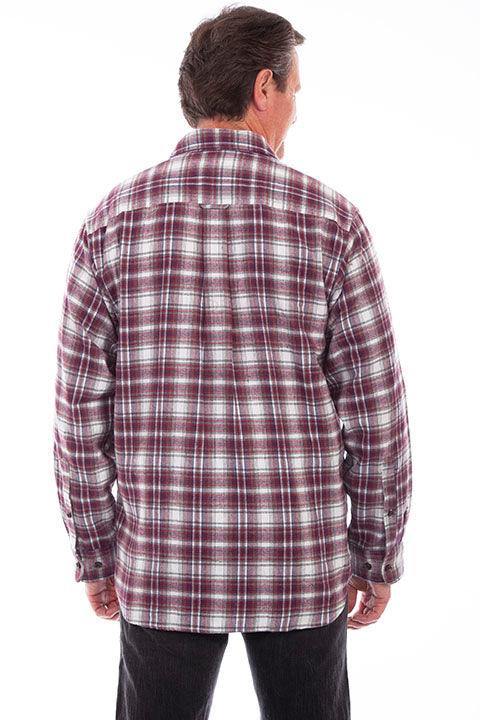 Scully BURGUNDY FLANNEL SHIRT - Flyclothing LLC