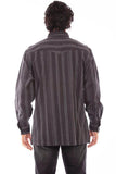 Scully CHARCOAL DOBBY STRIPE SHIRT/JACKET - Flyclothing LLC