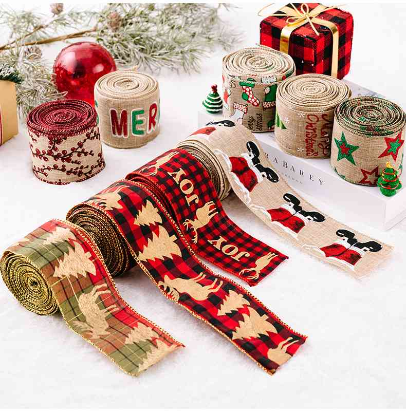 Christmas Polyester Ribbon - Trendsi