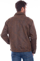 Scully Leather Brown Faux Jean Jacket W/Corduroy Lining - Flyclothing LLC