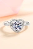 Moissanite Heart Ring - Flyclothing LLC