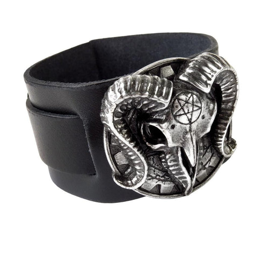 Alchemy Metal-Wear Gears of Aiwass Wrist Strap - Alchemy Gothic