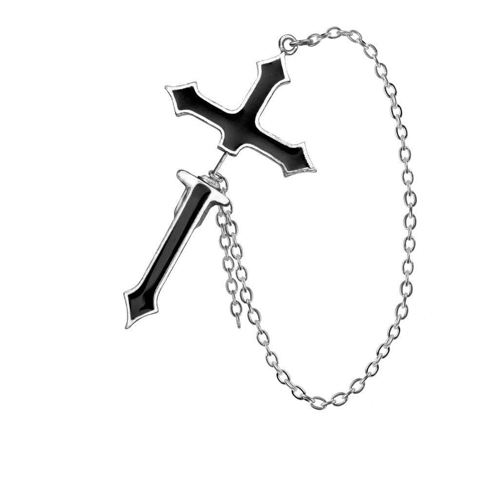 Alchemy Metal-Wear Impalare Cross Earring - Alchemy Gothic