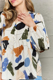 Hailey & Co Wishful Thinking Multi Colored Printed Blouse - Flyclothing LLC