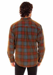 Scully Leather Farthest Point Red-Blue Y/D Corduroy Plaid Shirt