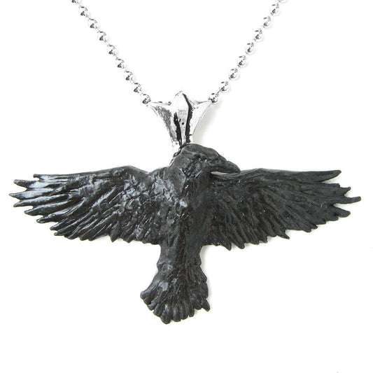 Alchemy Metal-Wear Black Raven Pendant - Alchemy Gothic