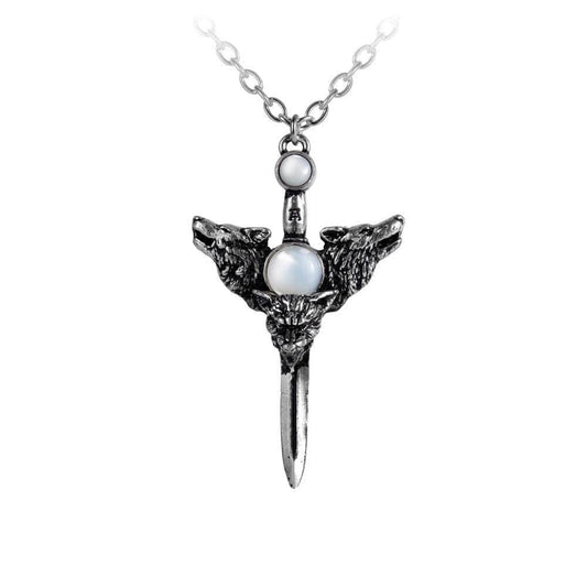 Alchemy Gothic Wolverine Moon Pendant - Alchemy Gothic