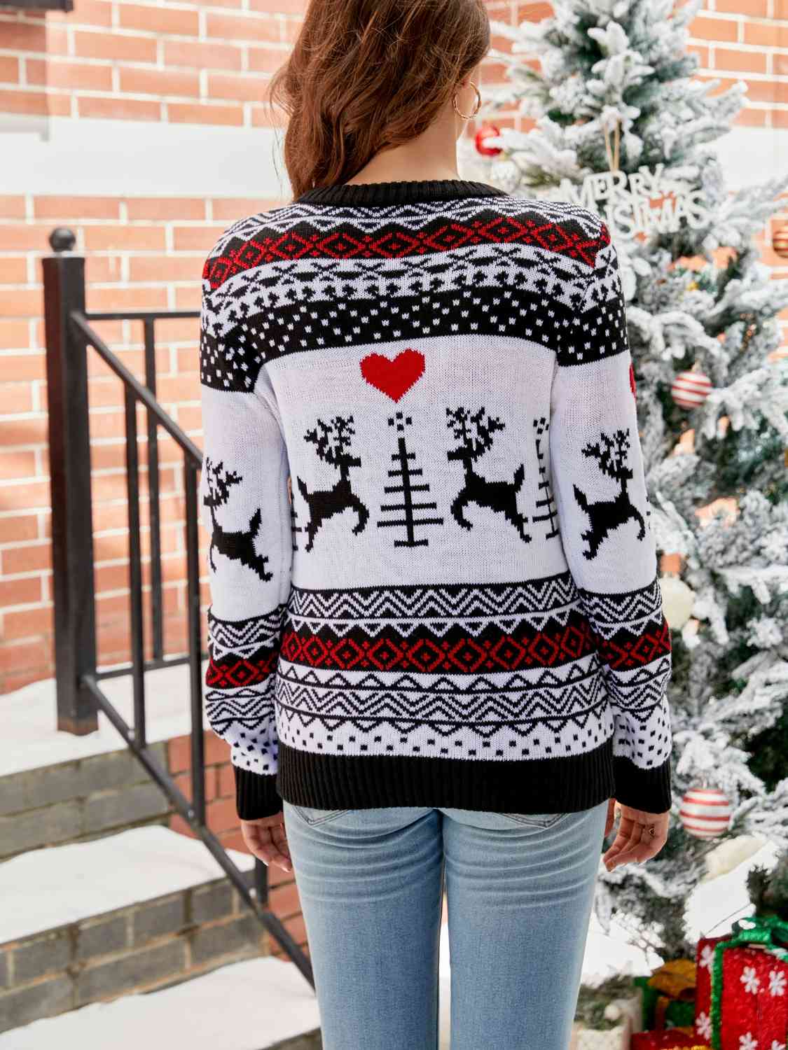 Christmas Round Neck Sweater - Flyclothing LLC