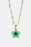 Flower Pendant Stainless Steel Necklace - Flyclothing LLC