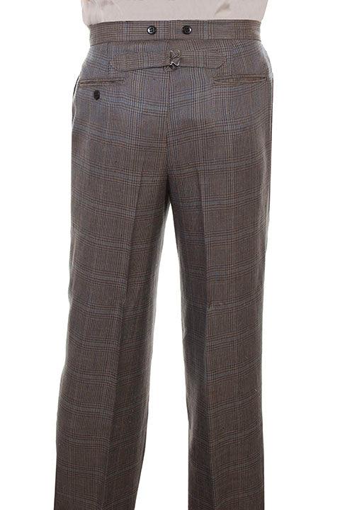 Scully Leather Plaid Mens Pant - Flyclothing LLC