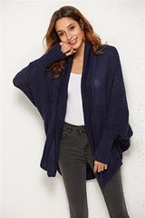 Open Front Batwing Sleeve Cardigan - Flyclothing LLC