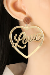 Heart Shape Acrylic Dangle Earrings - Flyclothing LLC