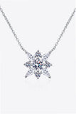 Moissanite Rhodium-Plated Necklace - Flyclothing LLC