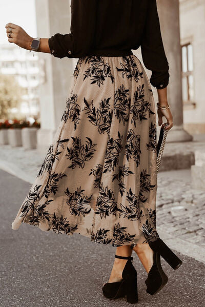 Embroidered High Waist Maxi Skirt - Flyclothing LLC