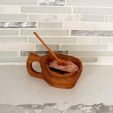 Reclaimed Olive Wood Salt Pot - Kahero Farm - Kenya - Flyclothing LLC