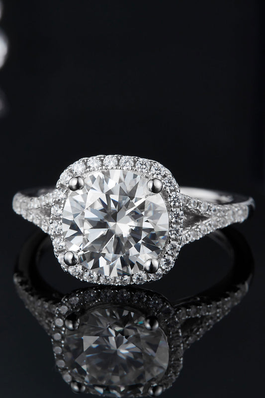 3 Carat Moissanite Halo Ring - Flyclothing LLC