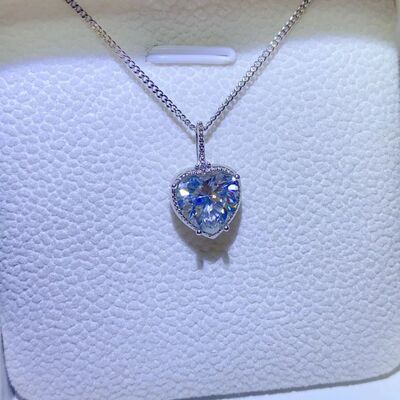 2 Carat Moissanite 925 Sterling Silver Necklace - Flyclothing LLC