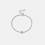 Heart Inlaid Zircon Spring Ring Closure Bracelet - Flyclothing LLC