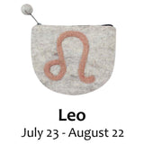 Felt Leo Zodiac Coin Purse - Global Groove - Flyclothing LLC