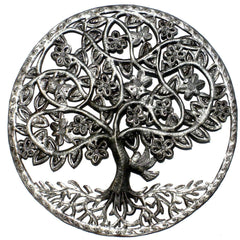 Celtic Spring Tree of Life Ringed Haitian Steel Drum Wall Art - Haitian Artisans