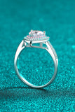 1 Carat Moissanite Heart 925 Sterling Silver Ring - Flyclothing LLC