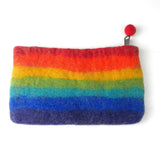 Handmade Felt Rainbow Clutch - Global Groove (P) - Flyclothing LLC