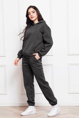 Drop Shoulder Long Sleeve Hoodie and Pants Set - Flyclothing LLC