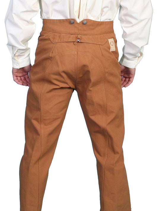 Scully BROWN CANVAS SADDLE SEAT PANT - Flyclothing LLC