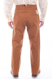 Scully Leather Brown Canvas Mens Pant - Flyclothing LLC