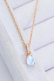 Moonstone Teardrop Pendant Necklace - Flyclothing LLC