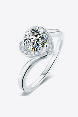 1 Carat Moissanite Heart Ring - Flyclothing LLC