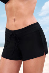 Full Size Run Contrast Drawstring Swim Bottoms - Trendsi