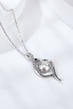 Platinum-Plated 1 Carat Moissanite Pendant Necklace - Flyclothing LLC