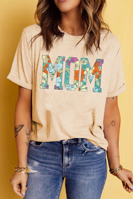 MOM Floral Graphic T-Shirt - Flyclothing LLC