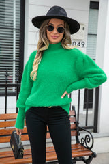 Turtle Neck Long Sleeve Pullover Sweater - Flyclothing LLC