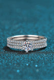 1 Carat Moissanite 925 Sterling Silver Ring - Flyclothing LLC