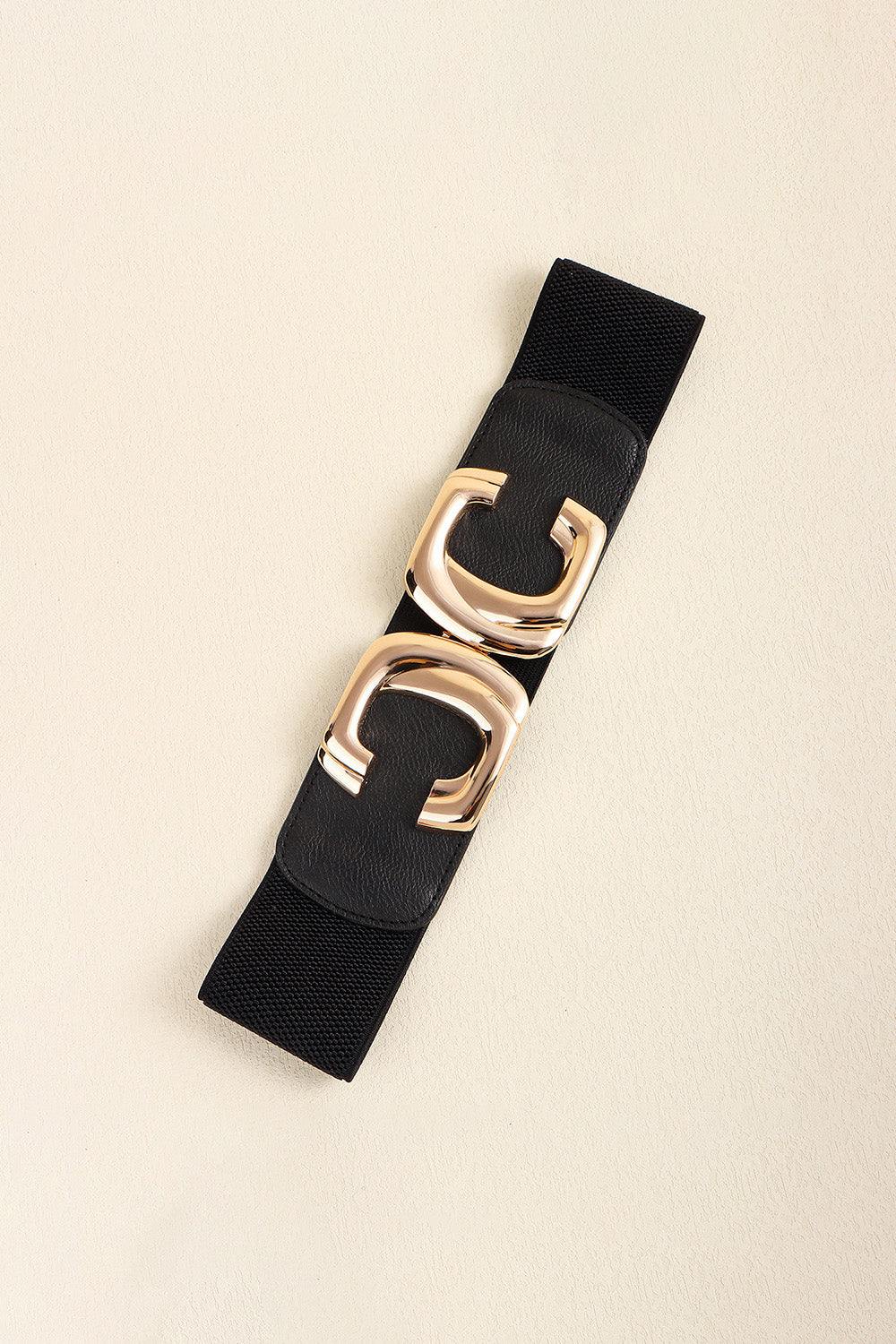 Zinc Alloy Buckle Elastic Wide Belt - Flyclothing LLC