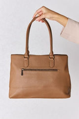 David Jones Structured Leather Handbag - Trendsi