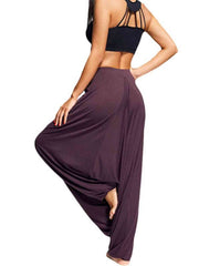 Tied Mid Waist Long Harem Pants - Flyclothing LLC