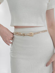 Rhinestone Metal Belt - Flyclothing LLC