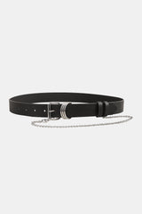 PU Leather Alloy Chain Belt - Flyclothing LLC