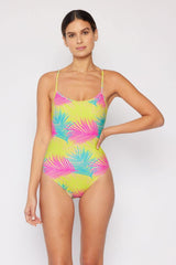 Marina West Swim High Tide One-Piece in Multi Palms - Flyclothing LLC