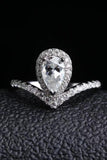 2 Carat Moissanite Teardrop Ring - Flyclothing LLC