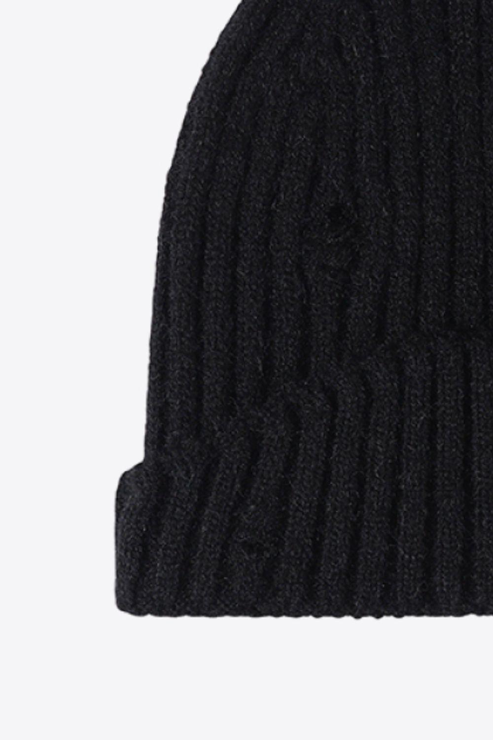 Distressed Rib-Knit Beanie - Flyclothing LLC