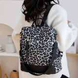 Leopard PU Leather Backpack Bag - Flyclothing LLC