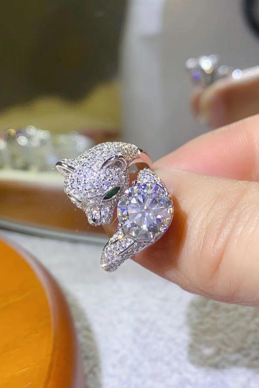 2 Carat Moissanite Adjustable Animal Ring - Flyclothing LLC