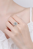 2 Carat Moissanite 925 Sterling Silver Halo Ring - Flyclothing LLC