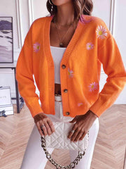 Floral Button Up Cardigan - Flyclothing LLC