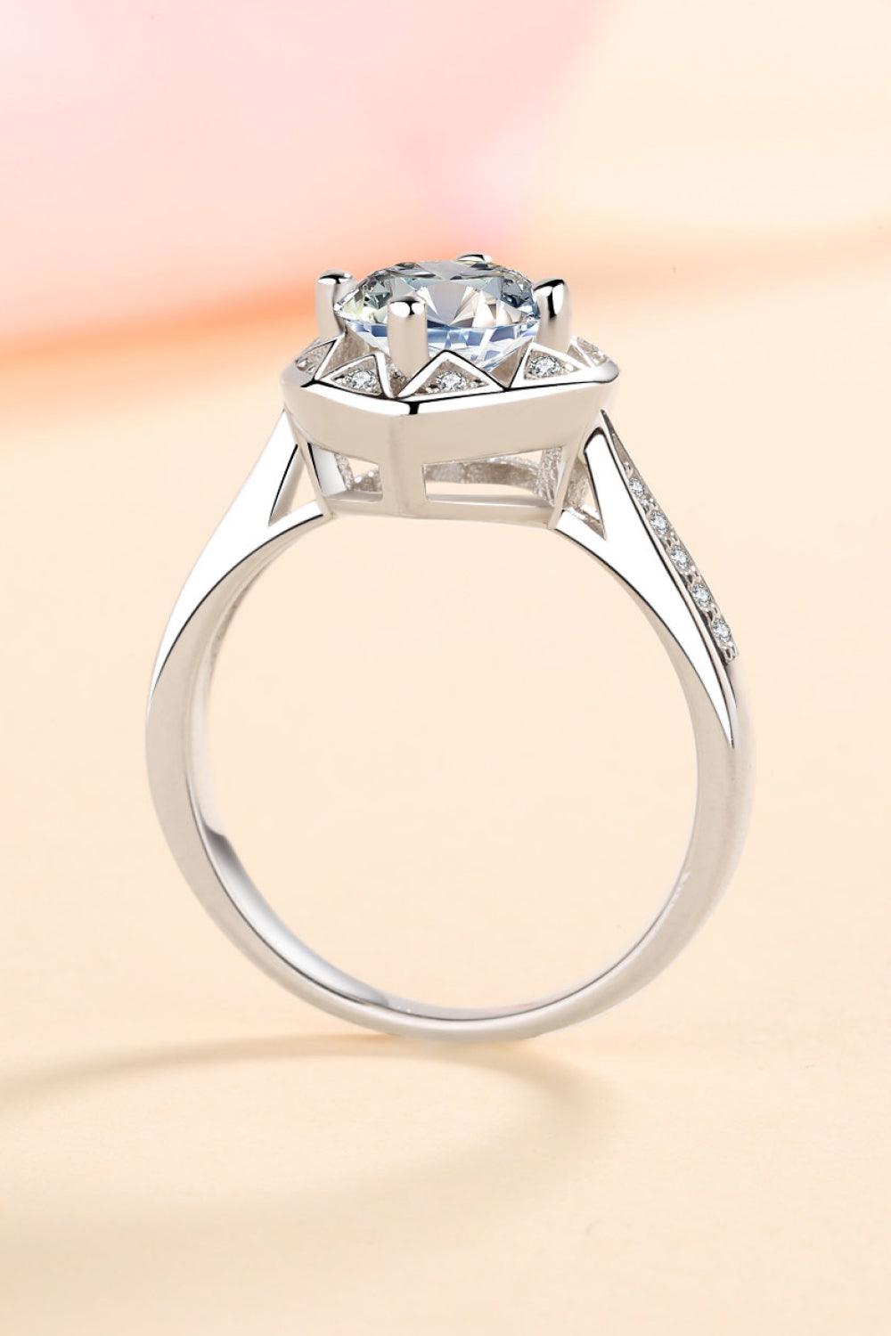 Moissanite Heart Ring - Flyclothing LLC