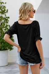 Short Flounce Sleeve Top - Flyclothing LLC